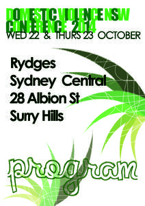 Rydges Sydney Central 28 Albion St Surry Hills  program