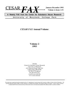 CESAR  FAX January-December 1993 Volume 2, Issues 1-51