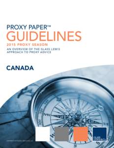 PROXY PAPER™  GUIDELINES[removed]PRO XY S EA S O N  AN O V ERV I E W O F T H E G L A S S LE WIS