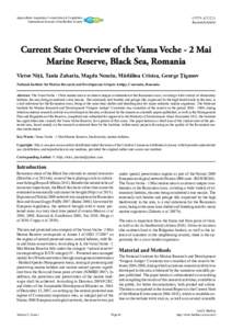 OPEN ACCESS Research Article Aquaculture, Aquarium, Conservation & Legislation International Journal of the Bioflux Society