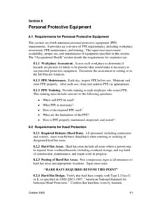 Microsoft Word - Section 8 Personal Protective Equipment.doc