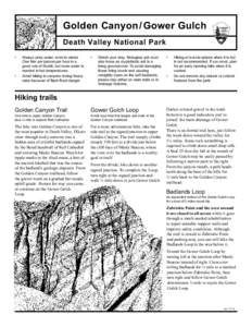 Golden Canyon/ Gower Gulch Death Valley National Park • •