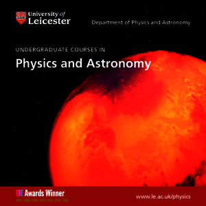 Physics / Knowledge / Physicist / Institute of Physics / University of Leicester / Cardiff School of Physics and Astronomy / Institute of Space and Planetary Astrophysics / Academia / Master of Physics / Physics education