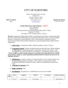 CITY OF HARTFORD OFFICE OF CORPORATION COUNSEL 550 Main Street Hartford, Connecticut[removed]Telephone: ([removed]Fax: ([removed]