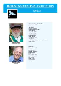 BRITISH NATURALISTS’ ASSOCIATION Officers Honorary Vice-Presidents: [In alphabetical order]