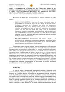Estructuras del Lenguaje Musical. Optativa, 6 cr. Universidad de Jaén Prof.: Isabel María Ayala Herrera 1