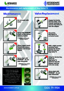 STAINLESS PLUMBING PRODUCTS  Maintenance and replacement of Key-Valve ® E Valve Replacement