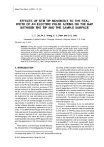 Effects of STM tip4movement to the real width of an electric pulse acting on the gap... Mater.Phys.Mech