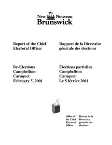 Report of the Chief Electoral Officer Rapport de la Directrice générale des élections