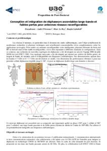 Etude et conception de circuits à temps de propagation de groupe négatif fonctionnant en réflexion par l’utilisation d’éléments Non Foster et/ou de résistance négative