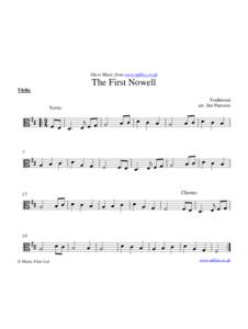 Sheet Music from www.mfiles.co.uk  The First Nowell Viola: Traditional arr. Jim Paterson