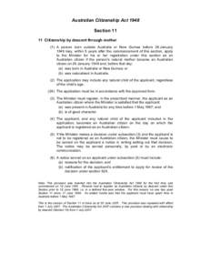 Canadian nationality law / Naturalization / Ceylon Citizenship Act / Dutch nationality law / Nationality law / Nationality / Australian nationality law