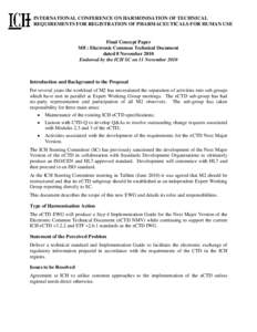 Medical informatics / Health / Research / Drug safety / Electronic Common Technical Document / Pharmaceuticals policy / International Conference on Harmonisation of Technical Requirements for Registration of Pharmaceuticals for Human Use / Common Technical Document / Health Level 7 / Clinical research / Medicine / Clinical Data Management