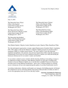 We, the undersigned organizations, strongly support Representative Kendrick Meek’s legislation, HR 3790, which would end the Medicare competitive bidding program for durable medical equipment (DME) in a budget-neutral 