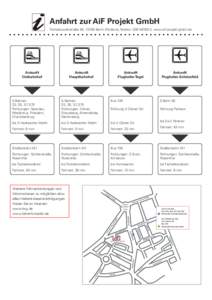 Anfahrt zur AiF Projekt GmbH Tschaikowskistraße 49, 13156 Berlin (Pankow), Telefon: , www.aif-projekt-gmbh.de Ankunft Ostbahnhof