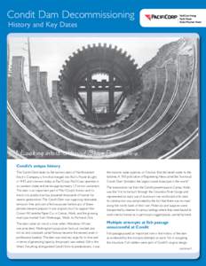 Horizontal option:  Condit Dam Decommissioning PacifiCorp Energy Pacific Power