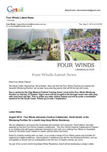 Marg Hansen <develop4winds@gmail.com>  Four Winds Latest News 1 message Four Winds <supportfourwinds@fourwinds.com.au> To: m.hansen@fourwinds.com.au