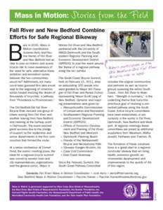 Mass in Motion:  Stories from the Field Fall River and New Bedford Combine Efforts for Safe Regional Bikeway