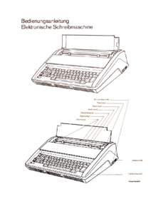 Tastaturübersicht 1 Schiebeschalter Zeilenschaltung 2 Tabulator setzen Tabulator-Gitter 3 Tabulator löschen Tabulator gesamt löschen