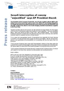 Press release  Israeli interception of convoy 