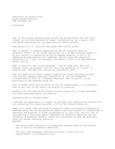 Submission of Douglas Flint Group Finance Director HSBC Holdings plc Background  HSBC is the largest banking group outside the United States and the third