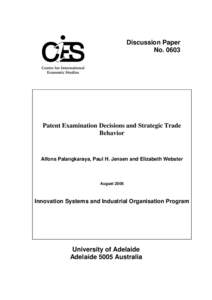 Melbourne Institute Patent Applications and Grants Database