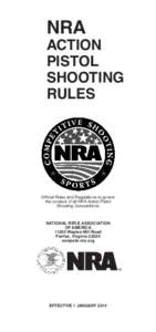 NRA  ACTION PISTOL SHOOTING RULES
