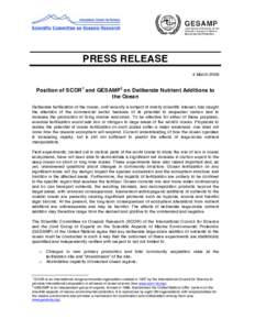 Microsoft Word - SCOR-GESAMP Press Release 4 March 2008.doc