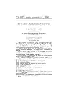 United States federal banking legislation / Politics of the United States / Urban economics / International trade / Economy of the United States / Section 907 / Export credit agency / Export-Import Bank of the United States / Title 12 of the United States Code