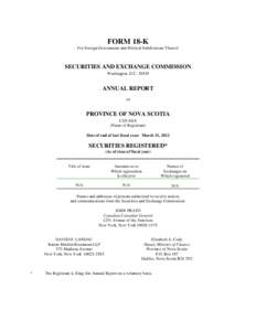 FORM 18-K For Foreign Government and Political Subdivisions Thereof SECURITIES AND EXCHANGE COMMISSION Washington, D.C[removed]