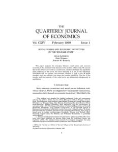 THE  QUARTERLY JOURNAL OF ECONOMICS Vol. CXIV