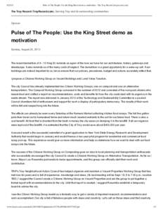Pulse of The People: Use the King Street demo as motivation - The Troy Record (troyrecord.com) The Troy Record (TroyRecord.com), Serving Troy and its surrounding communities