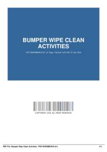 BUMPER WIPE CLEAN ACTIVITIES PDF-WWOMBWCA-9-2 | 31 Page | File Size 1,647 KB | 27 Apr, 2016 COPYRIGHT 2016, ALL RIGHT RESERVED