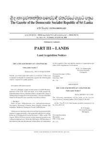 Law / Geography of Asia / Sri Lanka / Divisional Secretariats of Sri Lanka / Land Acquisition Act / Kalutara District