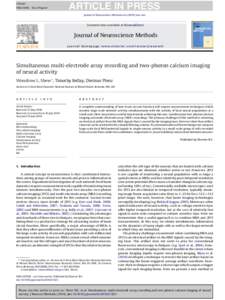 Simultaneous multi-electrode array recording and two-photon calcium imaging of neural activity