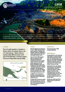 Lihir Gold / Geography of Oceania / Rio Tinto Group / Tailings / Newcrest Mining / Mining / New Ireland Province / Lihir Island