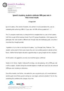 Dance / Suffolk / Learning Schools Trust / Ipswich Academy / Twickenham Academy / Ipswich / Royal Academy of Dance / Academy / Education in England / Education in the United Kingdom / Kunskapsskolan