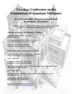 Knowledge / Center Leo Apostel for Interdisciplinary Studies / Epistemology / Vrije Universiteit Brussel / Systems scientists / Leo Apostel / Separability / Foundations of Science / Iafe / Quantum mechanics / Physics / Science