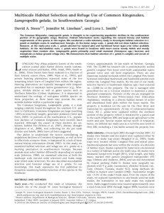 Copeia 2010, No. 2, 227–231  Multiscale Habitat Selection and Refuge Use of Common Kingsnakes,