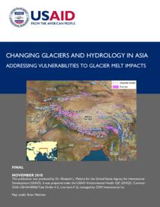 Changing Glaciers and Hydrology in Asia: Addressing Vulnerabilities to Glacier Melt Impacts