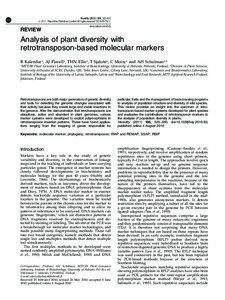 Retrotransposon / Transposable element / RAPD / Microsatellite / Alu element / Polymerase chain reaction / Long terminal repeat / Genetic marker / Restriction fragment length polymorphism / Biology / Molecular biology / Retrotransposon marker