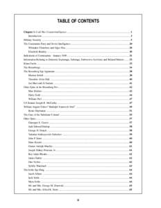 TABLE OF CONTENTS  Chapter 1–Cold War Counterintelligence .................................................................................................. 1 Introduction ..............................................