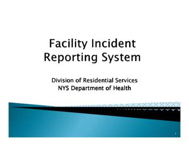 Facility Incident Reporting System PowerPoint Presentation