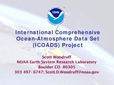 International Comprehensive Ocean-Atmosphere Data Set (ICOADS) Project