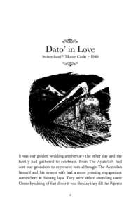   Dato’ in Love Switzerland * Monte Carlo – 1949  