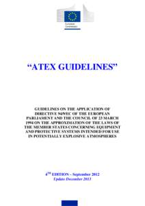 ATEX Guidelines - 4th Edition - September[removed]Update December 2013