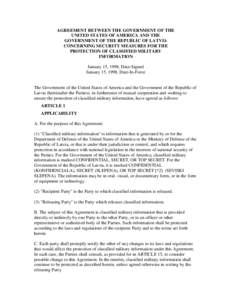 Classified information / Information sensitivity / Security clearance / Interagency Security Classification Appeals Panel / Law of the Republic of China / United States government secrecy / Security / National security