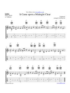 Sheet Music from www.mfiles.co.uk  Guitar: Stave, chords or Tablature