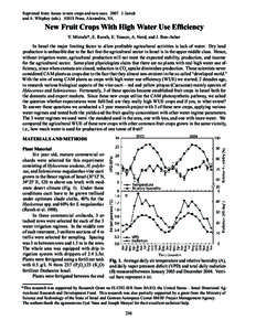 Reprinted from: Issues in new crops and new uses[removed]J. Janick and A. Whipkey (eds.). ASHS Press, Alexandria, VA. New Fruit Crops With High Water Use Efficiency Y. Mizrahi*, E. Raveh, E. Yossov, A. Nerd, and J. Ben-As