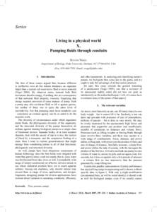 Living in a physical world X. Pumping ﬂuids through conduits  207 Series Living in a physical world